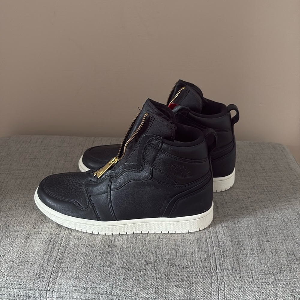 Nike Women’s Air Jordan 1 High Zip Black and Sail